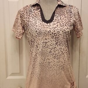 Kate Lord Animal Print Women's Tennis Or Golf Top